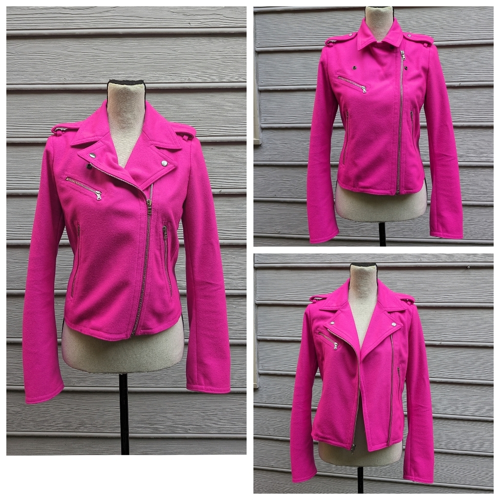 GAP Hot Pink Moto Jacket